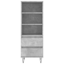 Berkfield Home Highboard Concrete Grey 40x36x110 cm Engineered Wood - Size: 40 x 36 x 110 cm - thumbnail 5
