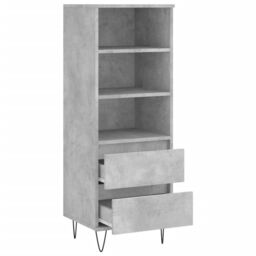Berkfield Home Highboard Concrete Grey 40x36x110 cm Engineered Wood - Size: 40 x 36 x 110 cm - thumbnail 6