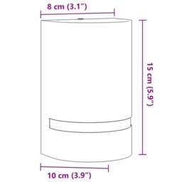 Berkfield Home Outdoor Wall Light Black Die-cast Aluminium - thumbnail 7