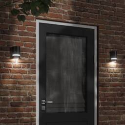 Berkfield Home Outdoor Wall Light Black Die-cast Aluminium - thumbnail 2