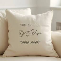 Aye Do Gifts Men's Personalised Great Grandad, Papa, Pop's Cushion in Cream - Size: 40 cm x 40 cm - thumbnail 2