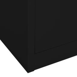 Berkfield Home Office Cabinet Black 90x40x180 cm Steel - Size: 90 x 40 x 180 cm - thumbnail 7