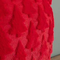 Samuel Alexander 45 x 45cm Soft Fabric Christmas Tree Chair Cushion in Red - Size: 45 x 45 cm - thumbnail 6