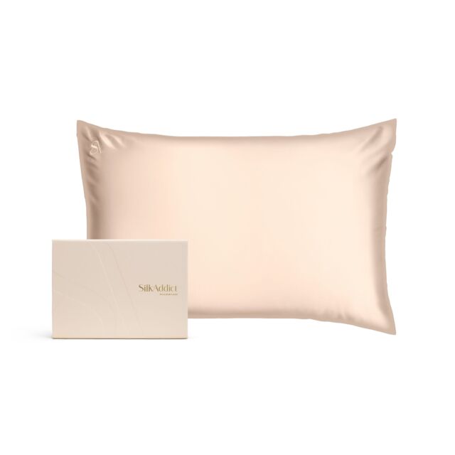 Silk Addict 100% Mulberry Silk Pillowcase - Caramel in Metallic Gold - Size: Standard Pillow Case - image 1