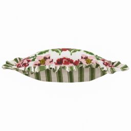 Furn Feeoni Ruffle Floral Cotton Cushion in Green - Size: 43 cm x 43 cm - thumbnail 3
