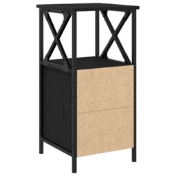 Berkfield Home Nightstands 2 Pack Black Oak 34x35.5x70 cm Made of Engineered Wood - thumbnail 7