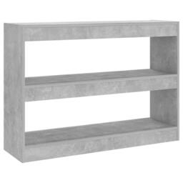 Berkfield Home Classic Book Cabinet/Room Divider Concrete Grey 100x30x72 cm - Size: 100 x 30 x 72 cm - thumbnail 3
