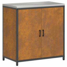 Berkfield Home Modern with Shelf with Storage with Door Adjustable 2 pcs Black C in Brown - thumbnail 7
