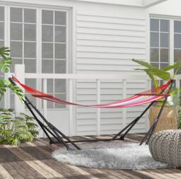 STILVORA Hammock Stand 263 cm Foldable with Carry Bag in Black - thumbnail 2