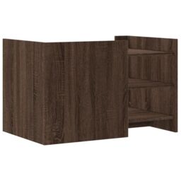 Berkfield Home Coffee Table Brown Oak 80x50x50 cm Engineered Wood - Size: 80 x 50 x 50 cm - thumbnail 6