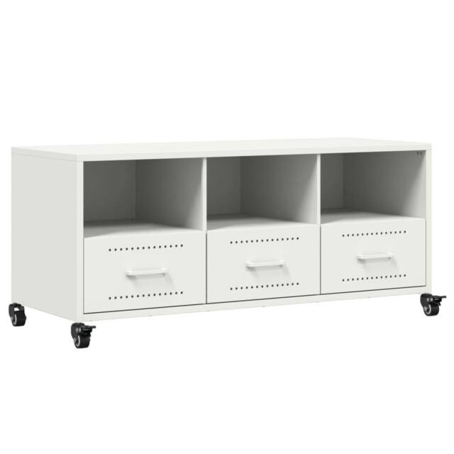 Berkfield Home TV Cabinet White 100.5x39x43.5 cm Steel - image 1