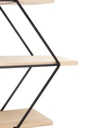 Orsina Stylish Design 3 Tier Rhombus Shelves, Functional Box Shelves For Wall, Durable Wall Storage For Livingroom in Natural - thumbnail 4