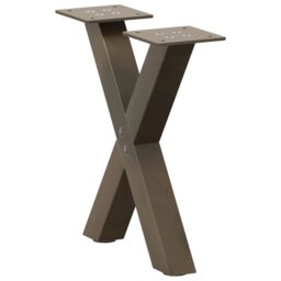 Berkfield Home Coffee Table Legs X-Shaped 2 pcs Natural Steel 37x(30-31) cm Steel in Brown