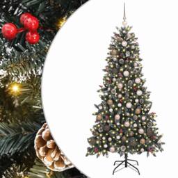 Berkfield Home Artificial Christmas Tree with Stand Green 114 x 114 x 210 cm - thumbnail 2