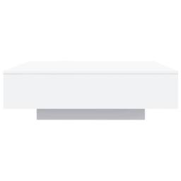 Berkfield Home Modern Coffee Table with LED Lights White 100x100x31 cm - Size: 100 x 100 x 31 cm - thumbnail 6