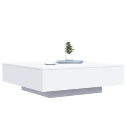 Berkfield Home Modern Coffee Table with LED Lights White 100x100x31 cm - Size: 100 x 100 x 31 cm - thumbnail 5