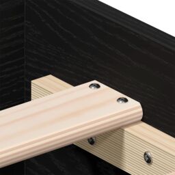 Berkfield Home Bed Frame with Drawers Black Oak 120x200 cm Engineered Wood - thumbnail 9
