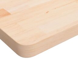 Berkfield Home Square Table Top 60x60x4 cm Untreated Solid Wood Oak in Brown - Size: 60 x 60 x 4 cm - thumbnail 3