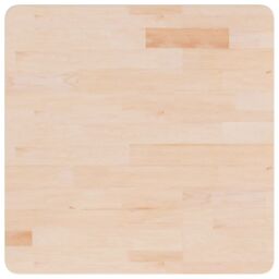 Berkfield Home Square Table Top 60x60x4 cm Untreated Solid Wood Oak in Brown - Size: 60 x 60 x 4 cm - thumbnail 2