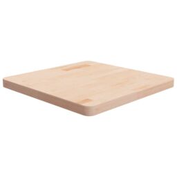 Berkfield Home Square Table Top 60x60x4 cm Untreated Solid Wood Oak in Brown - Size: 60 x 60 x 4 cm - thumbnail 1