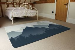 Benjamin Tate Design Mountain Landscape Illustration Designer Rug in Natural - Size: Large - thumbnail 3