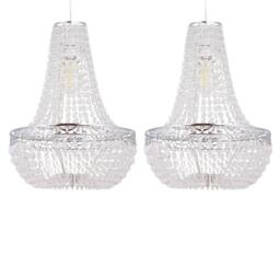 First Choice Lighting Set of 2 Marino - Chandelier Style Pendant Lightshades in Clear - thumbnail 1
