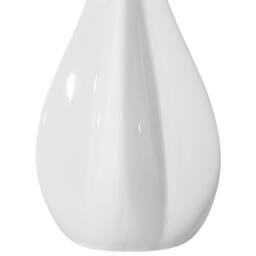 Wyld and Coco 60cm Porcelain Teardrop Table Lamp Faux Silk Drum Shade in White - thumbnail 6