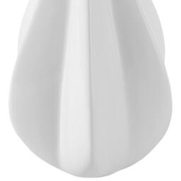 Wyld and Coco 60cm Porcelain Teardrop Table Lamp Faux Silk Drum Shade in White - thumbnail 5