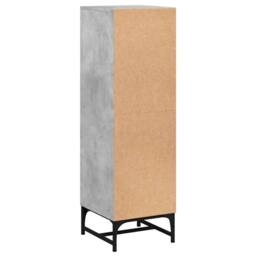 Berkfield Home Highboard with Glass Doors Concrete Grey 35x37x120 cm - Size: 35 x 37 x 120 cm - thumbnail 8