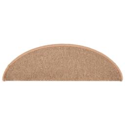 Berkfield Home Carpet Stair Treads 15 pcs Light Brown 65x21x4 cm - Size: Medium - thumbnail 5
