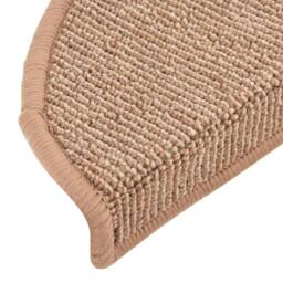 Berkfield Home Carpet Stair Treads 15 pcs Light Brown 65x21x4 cm - Size: Medium - thumbnail 8
