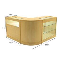 Monstershop Triton LED Shop Counter Set K900, B900 & CM60 - Maple in Beige - thumbnail 4