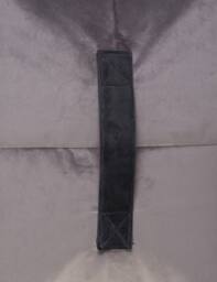 Kaikoo Velvet Stool with Contrast Piping Grey - thumbnail 4