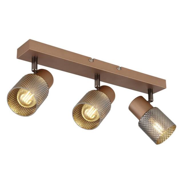 Netlighting Satella Ceiling Spotlight Bar Coffee Colored Matt 3x E14 in Brown - image 1