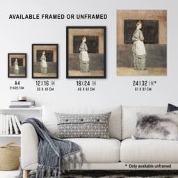 Artery8 Teacher with Blackboard Winslow Homer Framed Wall Art Print in Brown - Size: A4 - thumbnail 3