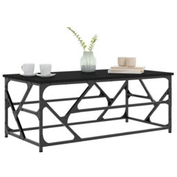 Berkfield Home Coffee Table Black 100x50x40 cm Engineered Wood - Size: 100 x 50 x 40 cm - thumbnail 3