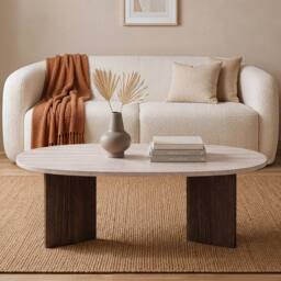 CALICOSY Oval Coffee Table L119 Cm - IRIS in Walnut - thumbnail 2