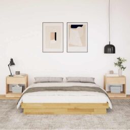Berkfield Home Bed Frame without Mattress 160x200 cm Solid Wood Oak in Brown - thumbnail 4