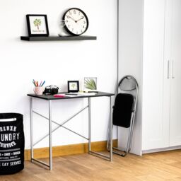 Harbour Housewares Padded Folding Desk Chair in Black - thumbnail 6