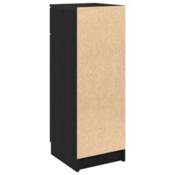 Berkfield Home Bathroom Cabinet Black Oak 32x34x90 cm Engineered Wood - Size: 32 x 34 x 90 cm - thumbnail 6