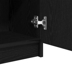 Berkfield Home Bathroom Cabinet Black Oak 32x34x90 cm Engineered Wood - Size: 32 x 34 x 90 cm - thumbnail 7