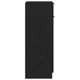 Berkfield Home Bathroom Cabinet Black Oak 32x34x90 cm Engineered Wood - Size: 32 x 34 x 90 cm - thumbnail 5