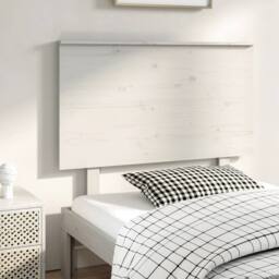 Berkfield Home Beautiful Bed Headboard White 104x6x82.5 cm Solid Wood Pine - thumbnail 2