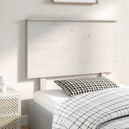 Berkfield Home Beautiful Bed Headboard White 104x6x82.5 cm Solid Wood Pine - thumbnail 4