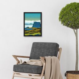 Artery8 The Storr Isle Of Skye Scottish Landscape Artwork Framed Wall Art Print A4 in Black - thumbnail 2