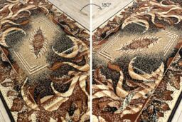 RugsX Bcf Leaf Runner in Beige - Size: 90 cm x 490 cm - thumbnail 3