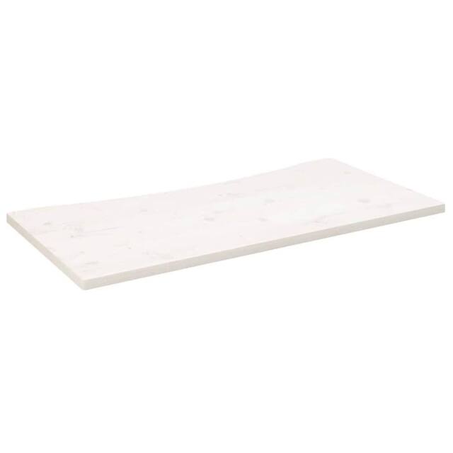 Berkfield Home Desk Top White 100x50x2.5 cm Solid Wood Pine - image 1