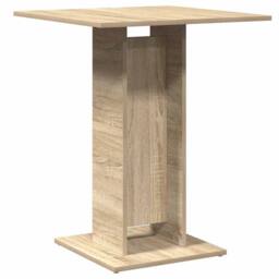 Berkfield Home Bistro Table Sonoma Oak 60x60x75 cm Engineered Wood in Tan - Size: 60 x 60 x 75 cm