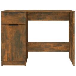 Berkfield Home Decorative Desk Smoked Oak 100x50x75 cm Engineered Wood in Brown - Size: 100 x 50 x 75 cm - thumbnail 6
