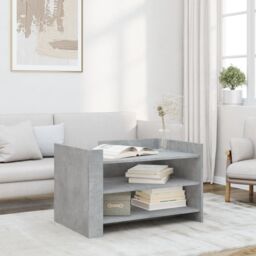 Berkfield Home Coffee Table Concrete Grey 80x50x50 cm Engineered Wood - Size: 80 x 50 x 50 cm - thumbnail 1